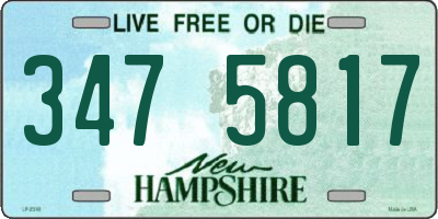 NH license plate 3475817