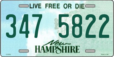 NH license plate 3475822
