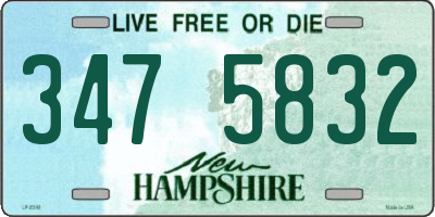 NH license plate 3475832