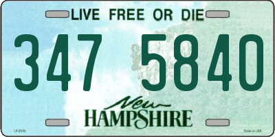 NH license plate 3475840