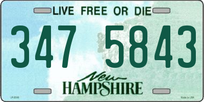 NH license plate 3475843