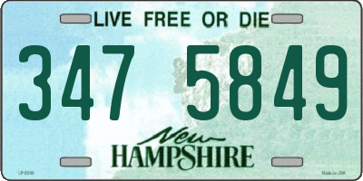 NH license plate 3475849