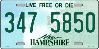 NH license plate 3475850