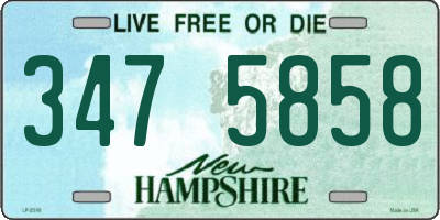 NH license plate 3475858