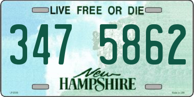 NH license plate 3475862