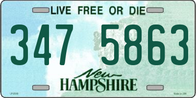 NH license plate 3475863