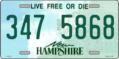 NH license plate 3475868