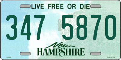 NH license plate 3475870