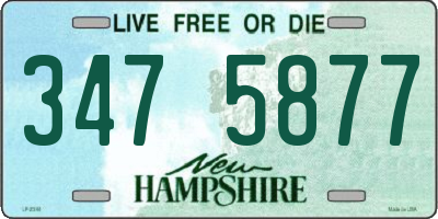 NH license plate 3475877