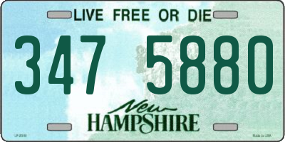 NH license plate 3475880