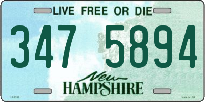 NH license plate 3475894