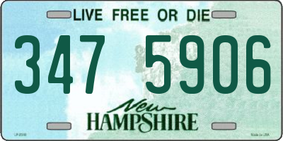 NH license plate 3475906