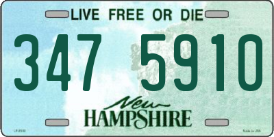 NH license plate 3475910