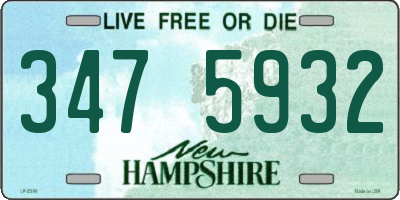 NH license plate 3475932
