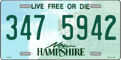 NH license plate 3475942