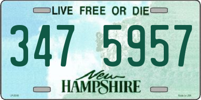 NH license plate 3475957