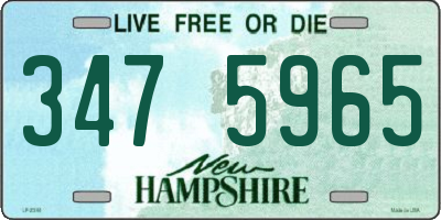 NH license plate 3475965