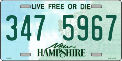 NH license plate 3475967