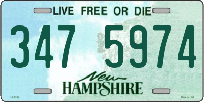 NH license plate 3475974