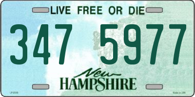 NH license plate 3475977