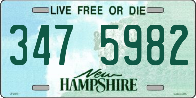 NH license plate 3475982