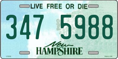 NH license plate 3475988