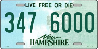 NH license plate 3476000