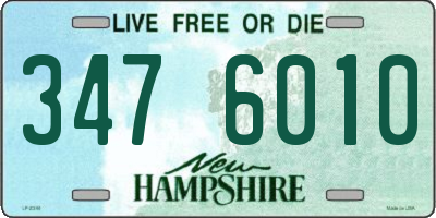 NH license plate 3476010