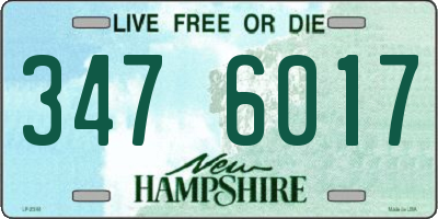 NH license plate 3476017