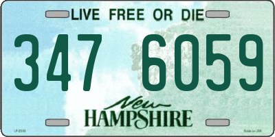 NH license plate 3476059
