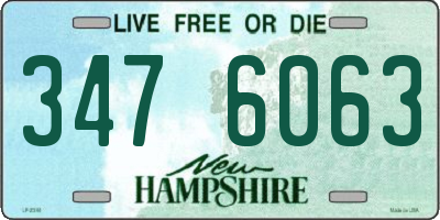 NH license plate 3476063