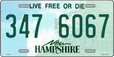 NH license plate 3476067