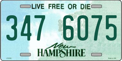 NH license plate 3476075