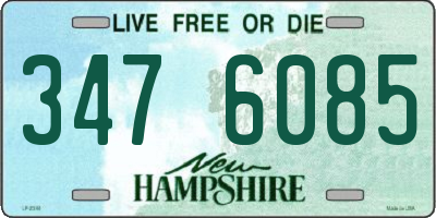 NH license plate 3476085