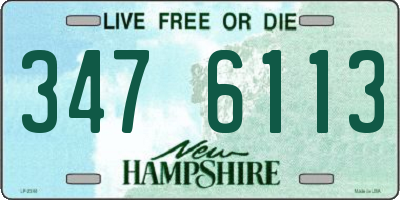 NH license plate 3476113
