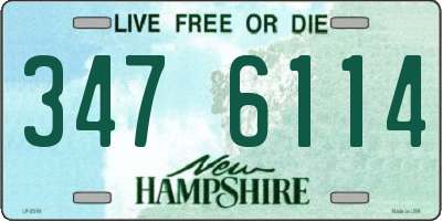 NH license plate 3476114