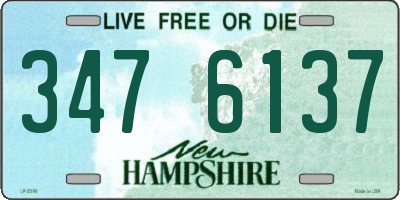 NH license plate 3476137