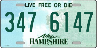 NH license plate 3476147