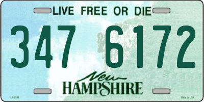 NH license plate 3476172