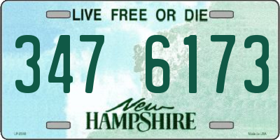 NH license plate 3476173