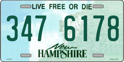 NH license plate 3476178