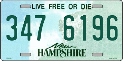 NH license plate 3476196
