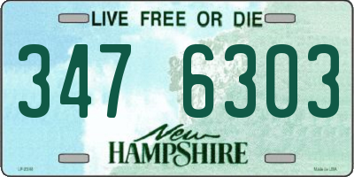 NH license plate 3476303