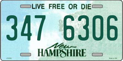 NH license plate 3476306