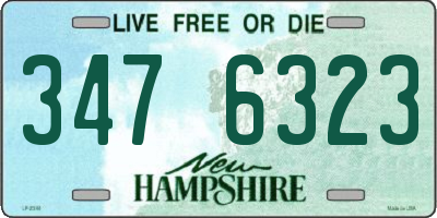 NH license plate 3476323