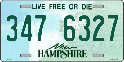 NH license plate 3476327