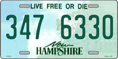 NH license plate 3476330