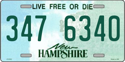 NH license plate 3476340