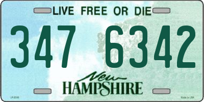 NH license plate 3476342