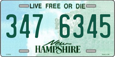 NH license plate 3476345